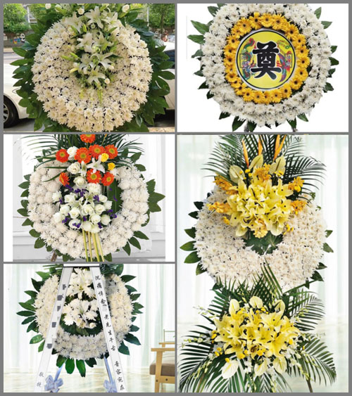 四川成都彭州市军乐镇银定村花圈速递