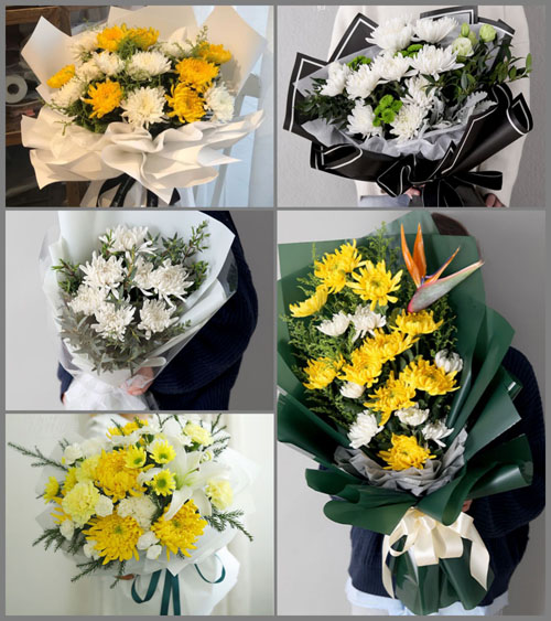 四川成都彭州市军乐镇银定村白事花束代送